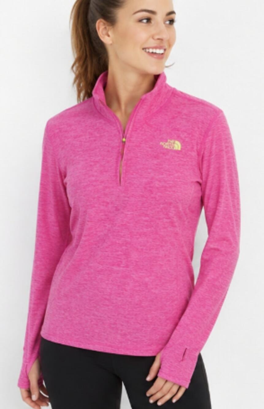 The North Face Women’s 1/4 Zip Pullover Pink Long Sleeve Athletic Top Size Small